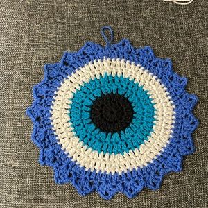 A handmade crochet piece